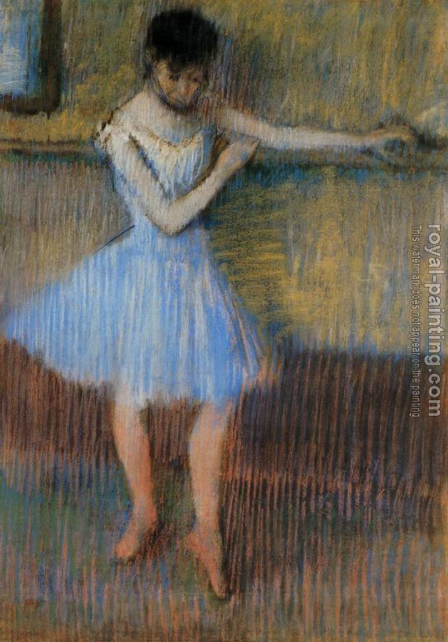 Edgar Degas : Dancer in Blue at the Barre